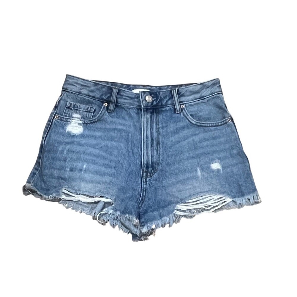 PacSun Shorts Womens Size 26 Blue High Rise Distressed Cut-Off Frayed Hem
